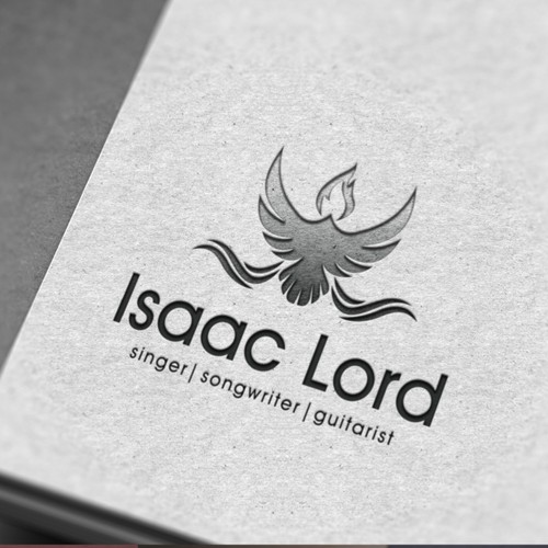 Create a powerful and inspiring logo and business card for singer-songwriter