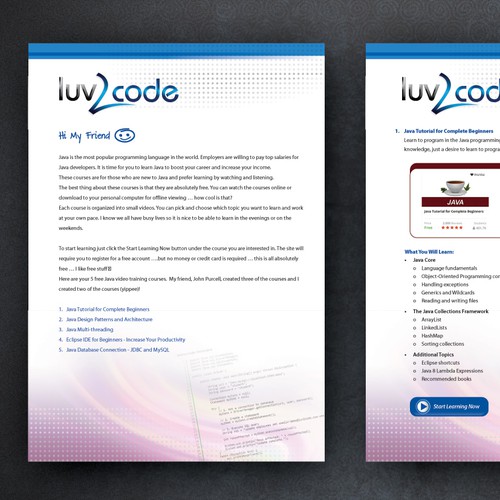 layout design for luv2code