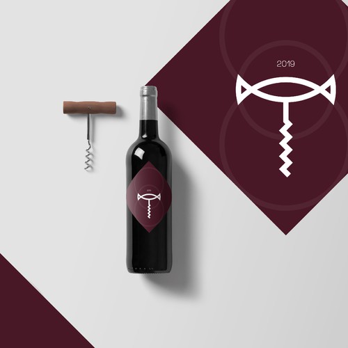 Wine Branding includes corkscrew.