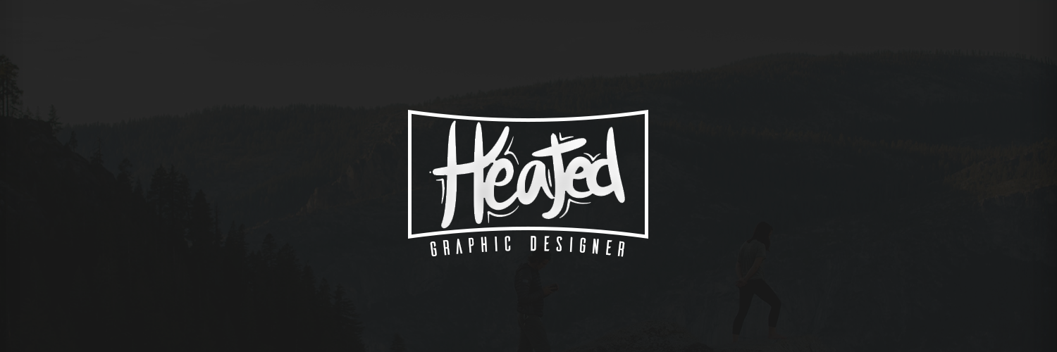 99Designs banner for @heated