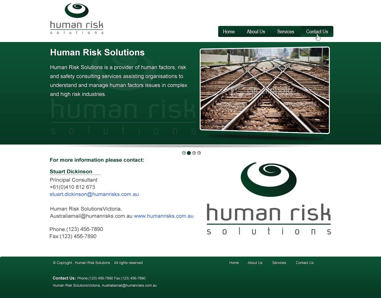Create the next website design for Human Risk Solutions