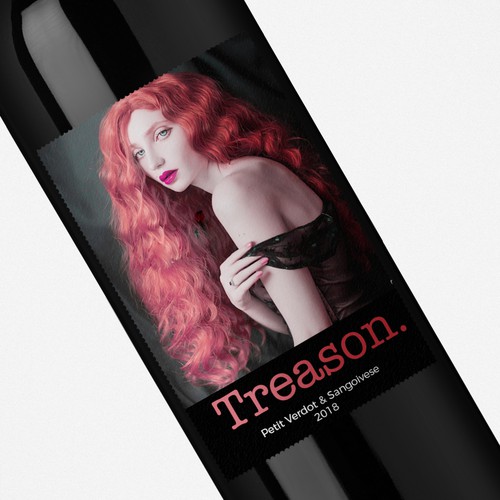 Bold Red Wine Label  