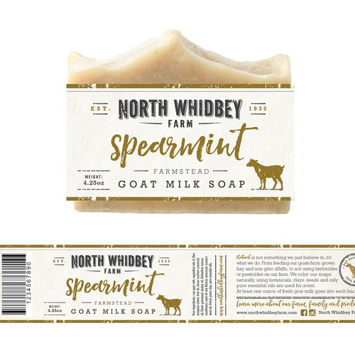 natural soap company label