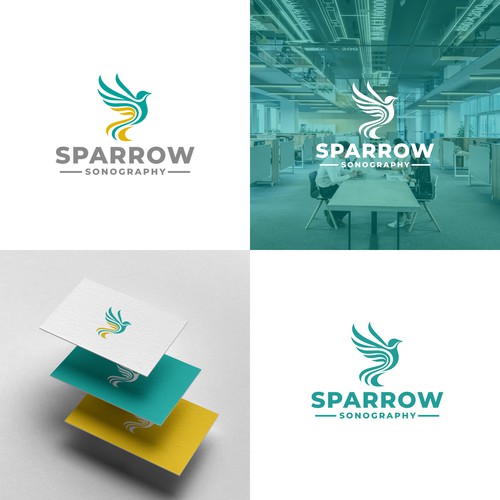 Sparrow Sonography – Elegant Medical Brand Logo