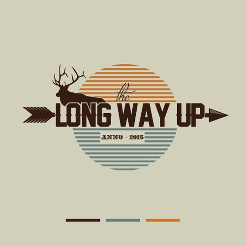 "The Long Way Up" - A Colorado Elk wilderness bowhunting film VINTAGE STYLE LOGO.