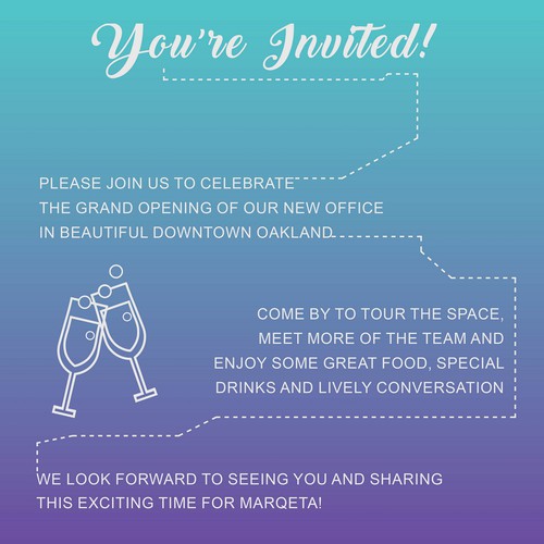 Invitation design for Marqeta