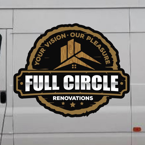  Classic Craftsman-style logo for "Full Circle Renovations"