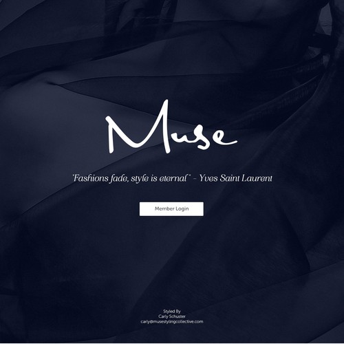 Create a visually stimulating, clean, landing page for a luxury personal styling service