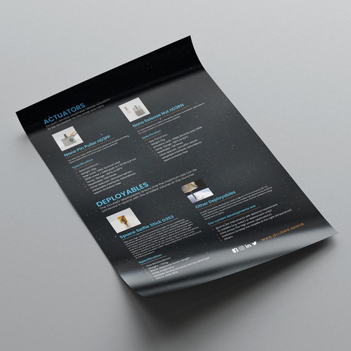 Product Flyer for New Space Company