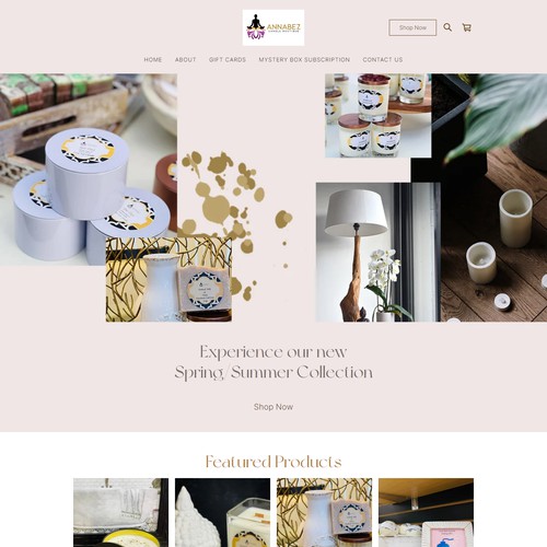 WEBSITE DESIGN FOR CANDLE BRAND - ANABEZ CANDLE