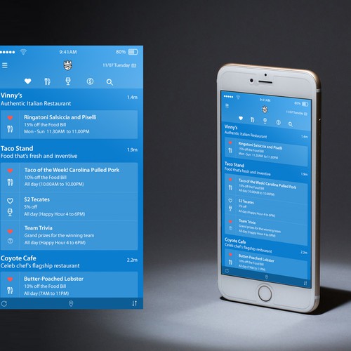 Restaurant search App design