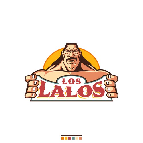 Fun cartoon logo for LOS LALOS