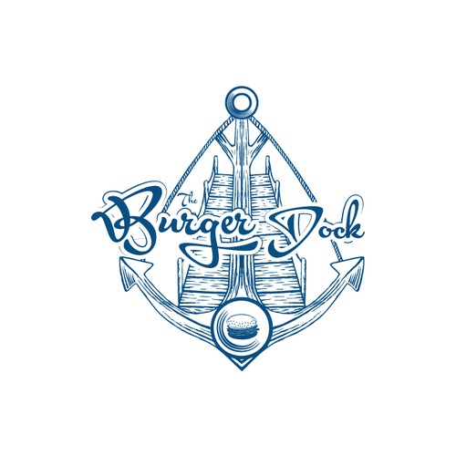 The Burger Dock Logo Design
