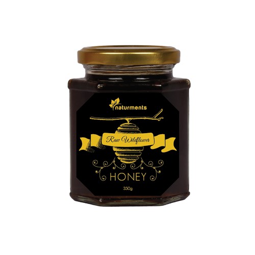 bold label design for honey