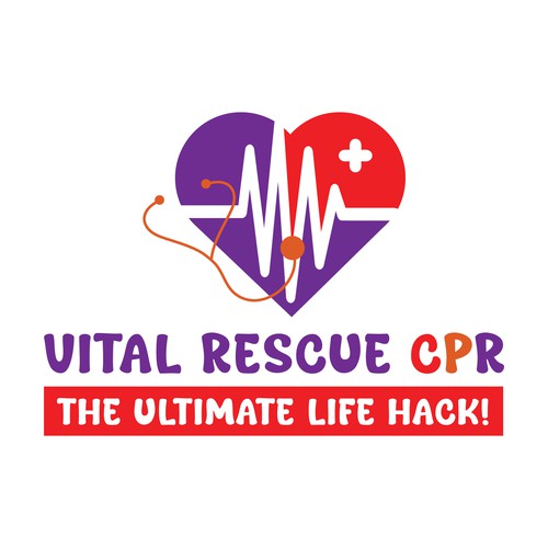 Vital Rescue CPR Logo Design