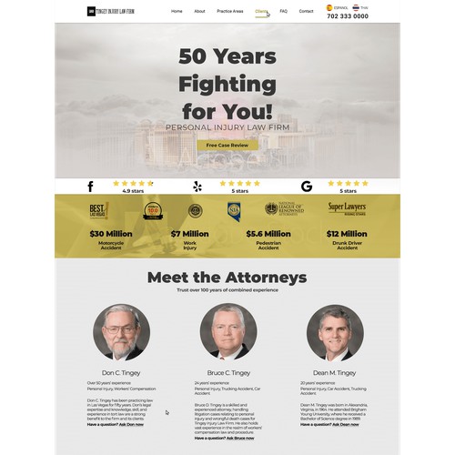 Web design for Las Vegas law firm