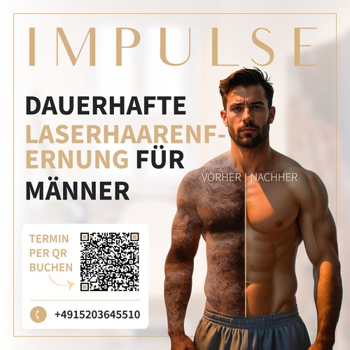 Bold and Sleek: Impulse Laser Hair Removal Ad for Men