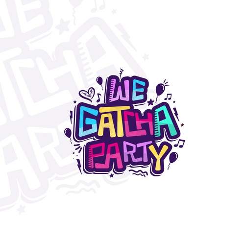 Loud, Fun Logo for an inflatable hire Company.