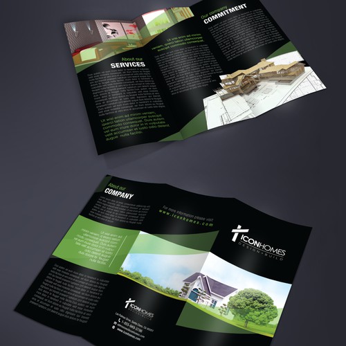Create the next brochure design for ICON HOMES LLC