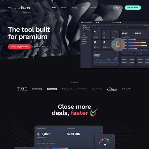 Homepage concept for AnnuityScore
