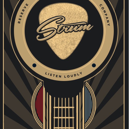 STRUM wine label