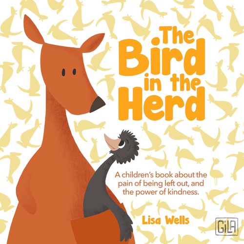 Children’s book cover/ kangaroo and emu