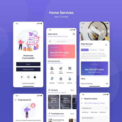 Home Services App Concept