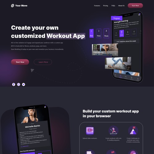 Landing Page concept for a startup 