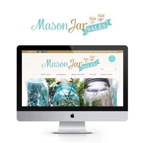 Create a beautiful & vintage logo for MasonJarSales.com.au