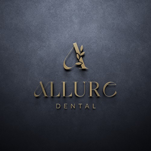 Allure dental logo design