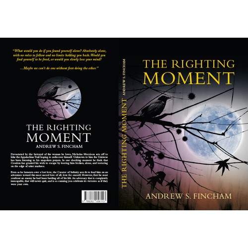 Create a powerful cover for The Righting Moment"