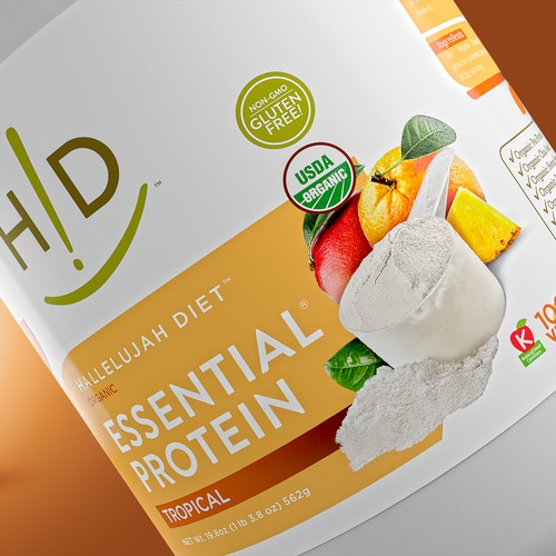 Hallelujah Diet Tropical Protein Label