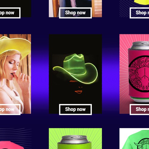 Glow website for neon cowboys