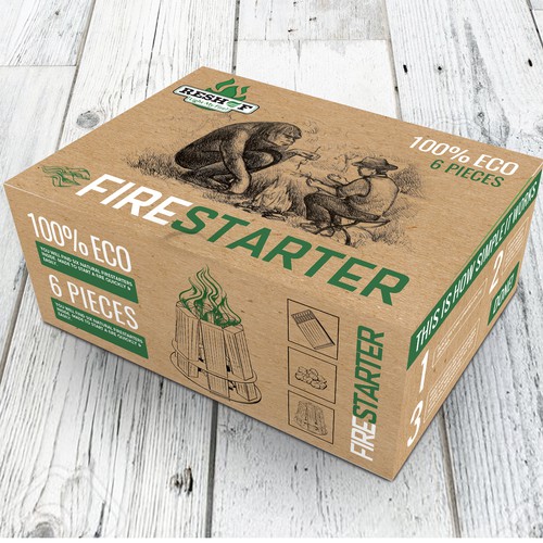 Eco fire starter box design