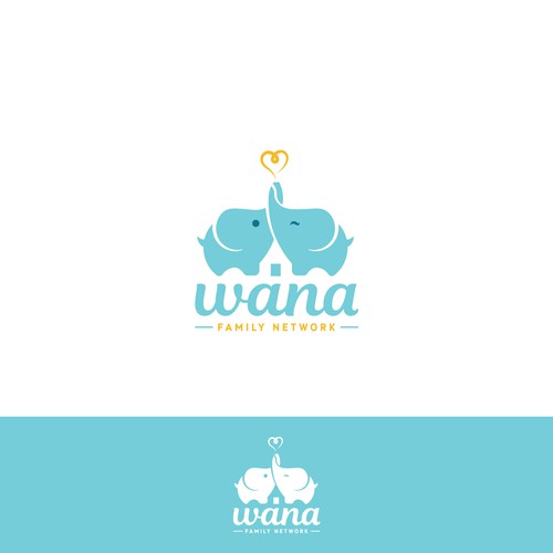 Logo design for "Wana" - a social network for babysitting exchange between young families.