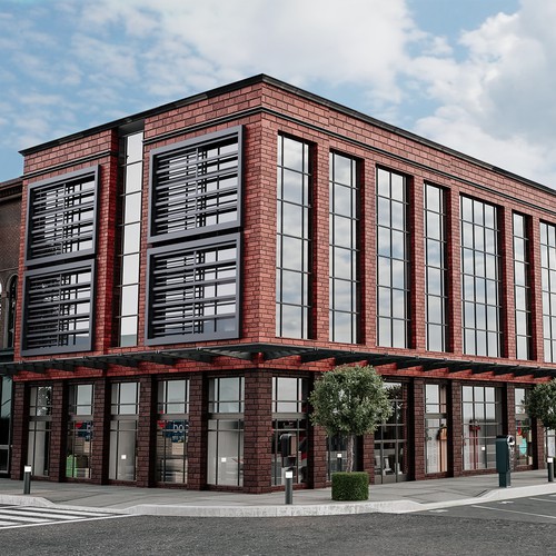 3D Rendering of a commercial building