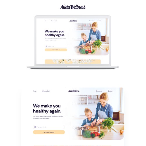 Alicia Wellness Landing Page