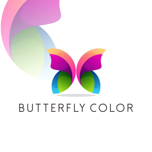 butterfly logo colorfull