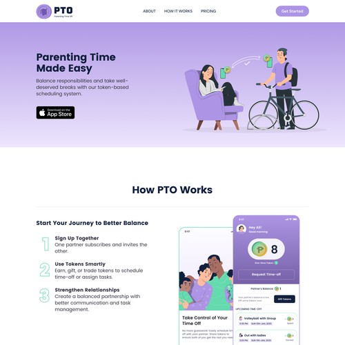PTO — Parenting Time-Off App Landing Page