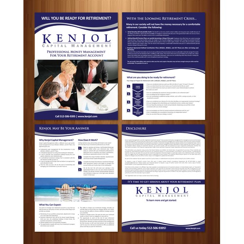 Create winning brochure for professional money management for retirement accounts