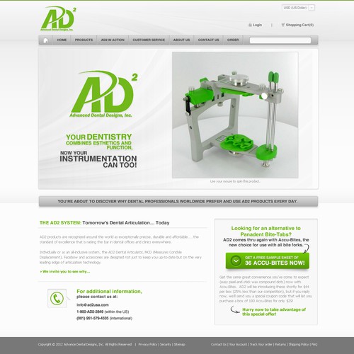 Help www.ad2usa.com with a new website design