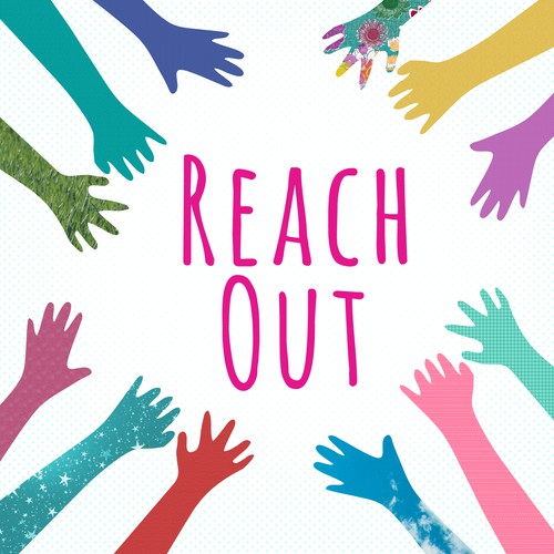 Create a Theatre Poster/Playbill cover for a new play called REACH OUT!