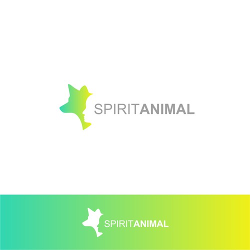 Negative space logo concept for Spirit Animal