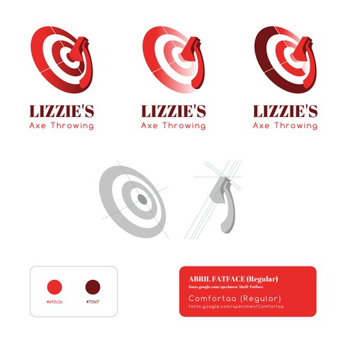 Logo concept for Lizzie's Axe Throwing