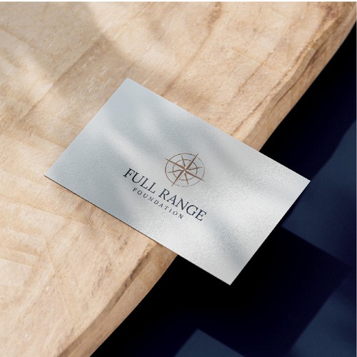A minimal compass logo for military couple couching foundation  