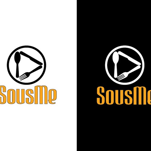 Create a logo for SousMe.xyz, the site that brings gourmet food experts to your kitchen