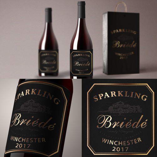 Elegant Sparkling Wine Label 