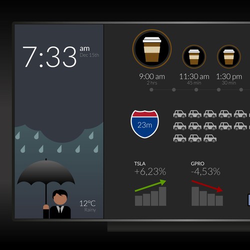 Good morning screendesign concept for Apple TV.