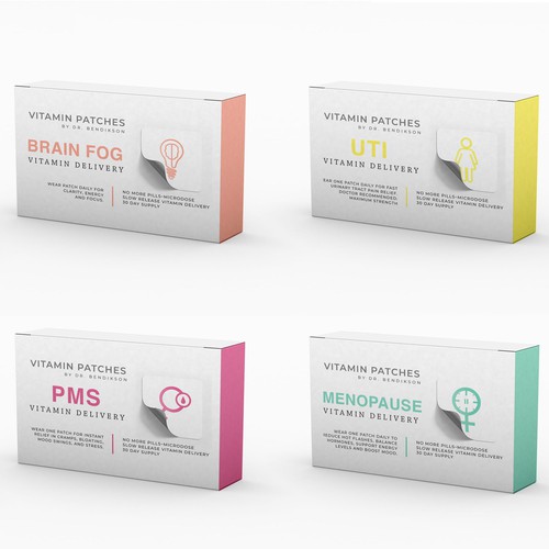 Packaging design for vitamin patches