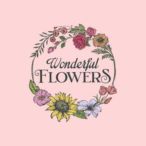 Logo for WONDERFUL FLOWERS shop